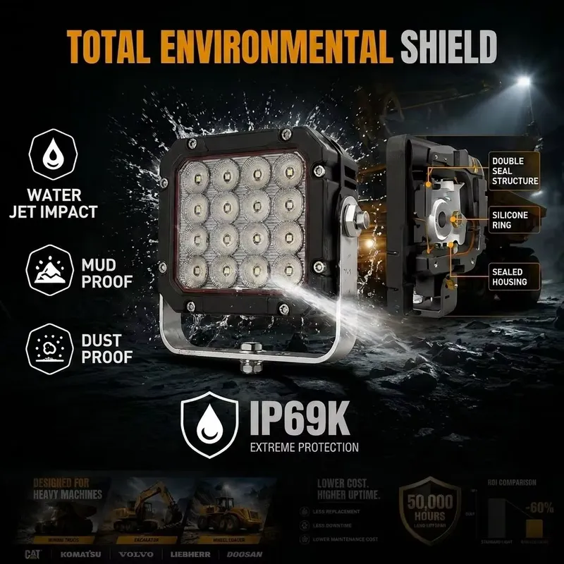 Heavy Equipment Mining - Lampu Sorot Getar Lumen Tinggi untuk