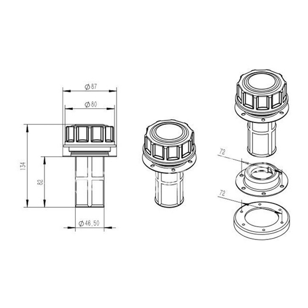 Tutup Tangki Bahan Bakar 87mm  - Heavy Equipment Freeport ulasan dan harga